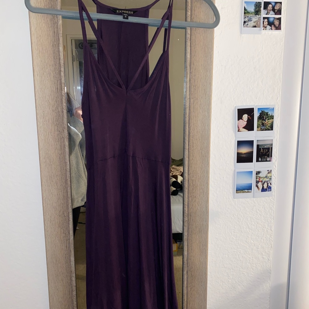 Purple spaghetti strap dress